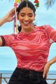 BLUSA BABY EM TULE COM RETILINEA
