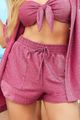 SHORT BOX DE LUREX COM LACO DE VIES