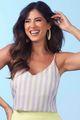 BLUSA REGATA COM DECOTE V E ALCA FINA