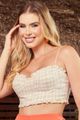 BLUSA TOP BUSTIE COM ALCA DELICADA
