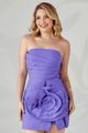 Vestido Curto Com Maxi Flor Roxo 38