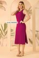 Vestido Midi Canelado Roxo P