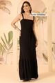 Vestido Com Alca Regulavel Preto 38