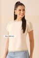 Blusa Com Aviamento Vazado Off White 38