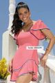 Vestido Curto Com Babado Jabour Pink 36