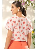Blusa-T-shirt-Ampla-Com-Arte-Laranja-P