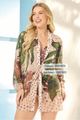 Outwear Maxi Camisa Mangas Longas Estampado 38