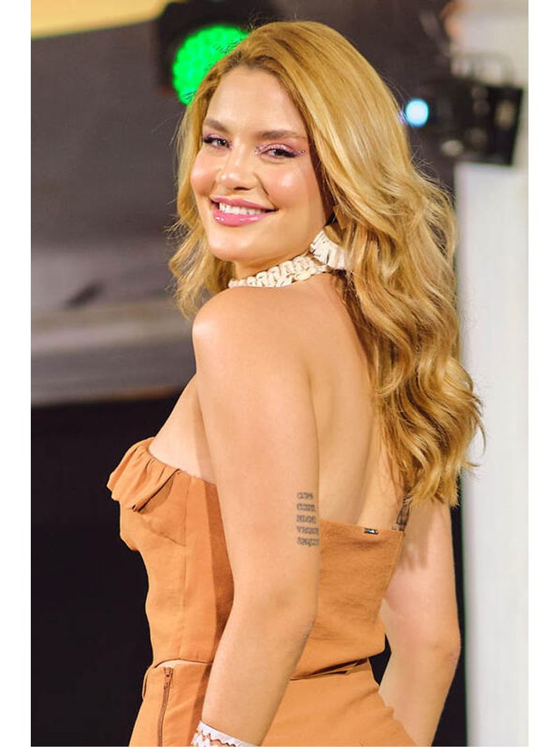 Blusa Corselet Com Babado Balone Marrom 36