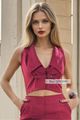 Blusa Decotada Com Gola Vinho 36