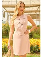 Vestido Com Formas Organicos Rosa 36