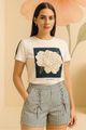 Short Com Detalhe Lace Up Azul 38