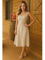 Vestido Midi Com Pespontos Contrastantes Rosa 38