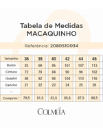 Macacao Listrado Detalhe Mangas E Gola Azul 46