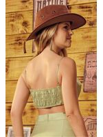 Blusa Top Com Recortes Verde 42