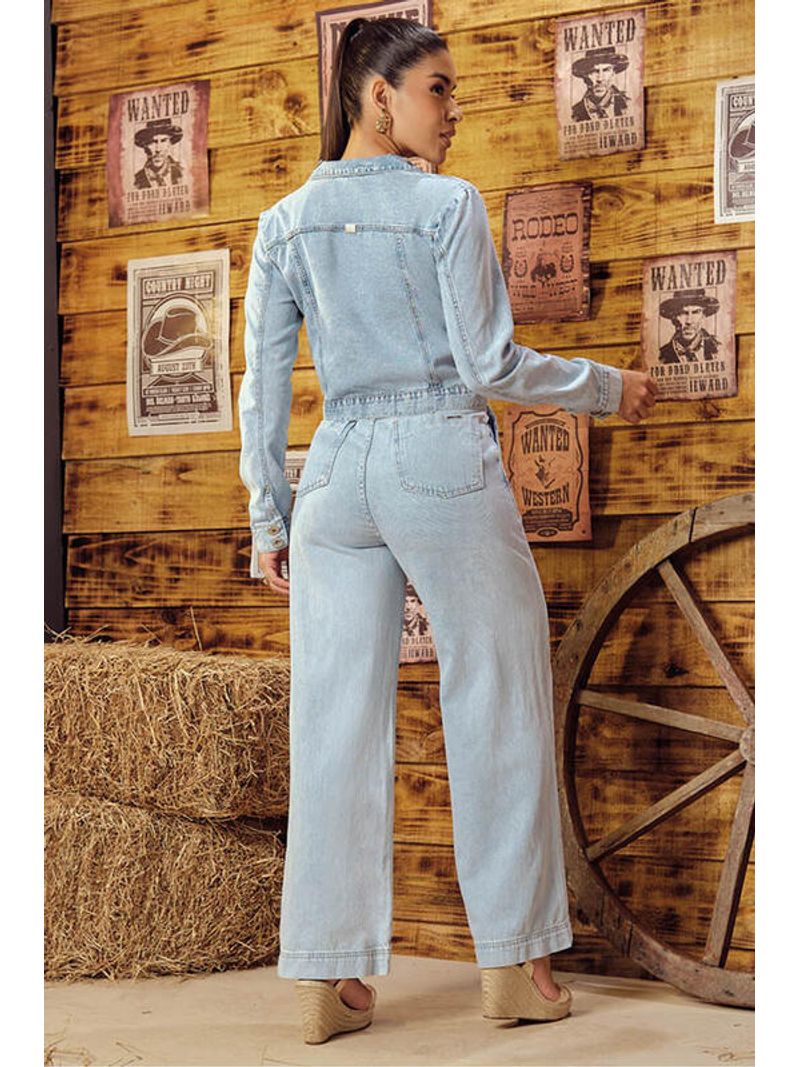 Calca Wide Leg Sem Cos Com Detalhe De Recorte Azul 42