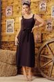 Vestido Midi Com Cinto Faixa Preto 38