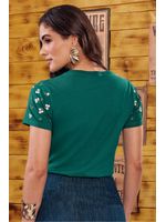 Blusa-Tshirt-Verde-Com-Bordado-Floral-Nas-Mang-Verde-P
