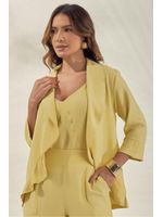 Outwear-Blazer-Com-Babado-E-Manga-3-4-Amarelo-38