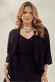 Outwear Blazer Com Babado E Manga 3/4 Preto 38