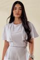Blusa Com Manga Diferenciada Cinza 38