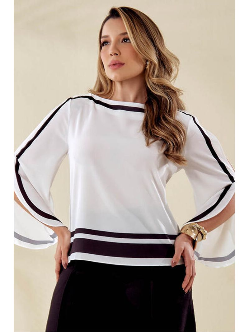 Blusa Capa Ampla Branco 42
