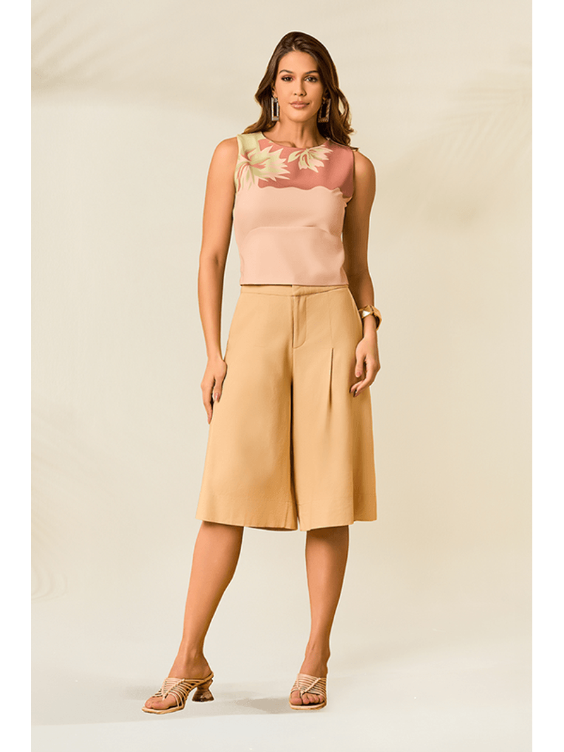 Short-Flare-Com-Pregas-Bege-40