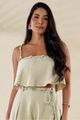 Blusa Regata Enviesada Com Alcas Torcidas Verde 38