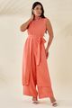 Conjunto De Tunica Com Faixa E Calca Pantalona Rosa 36