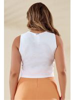 Outwear Bicolor Com Abotoamento Laranja 38