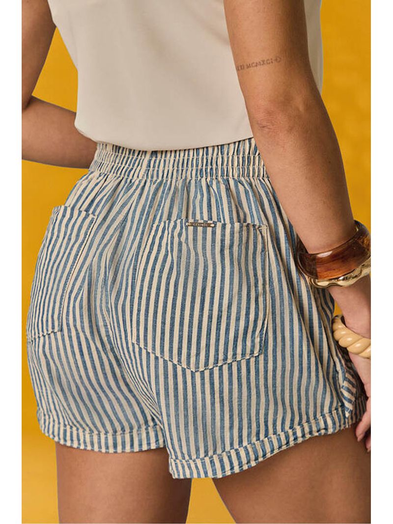 Short Boxer Listrado Azul 42