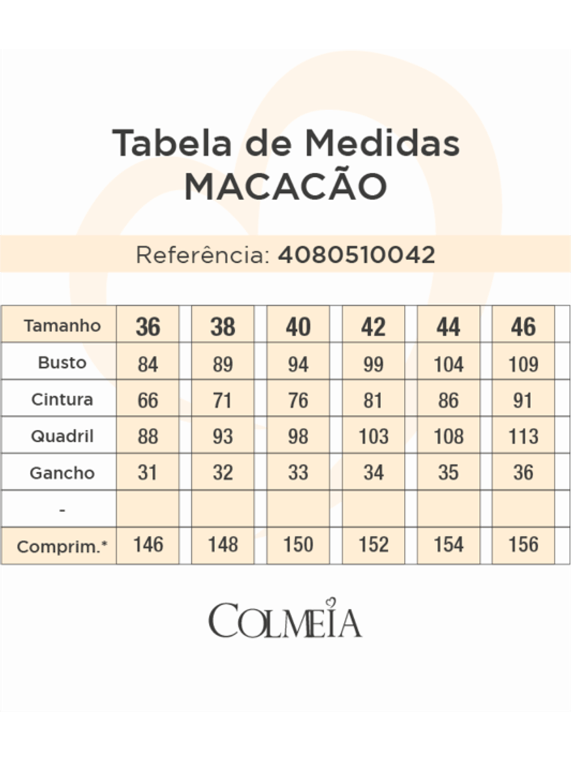 Macacao Longo Azul 38