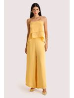 Conjunto De Blusa Em Camadas Com Calca Amarelo 44