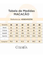 Macacao Curto Ombro Com Babado Natural 46