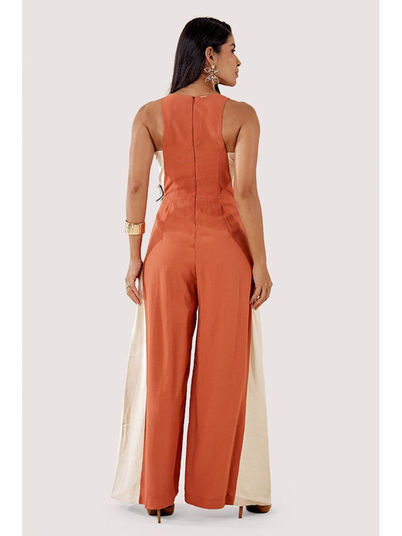 Macacao Regata Com Bloco De Cor Telha 40