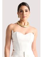 Blusa Corselet Com Decote Diferenciado Preto 46