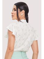 Blusa Com Babado Jabour Estampado 38