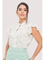 Blusa Com Babado Jabour Estampado 36