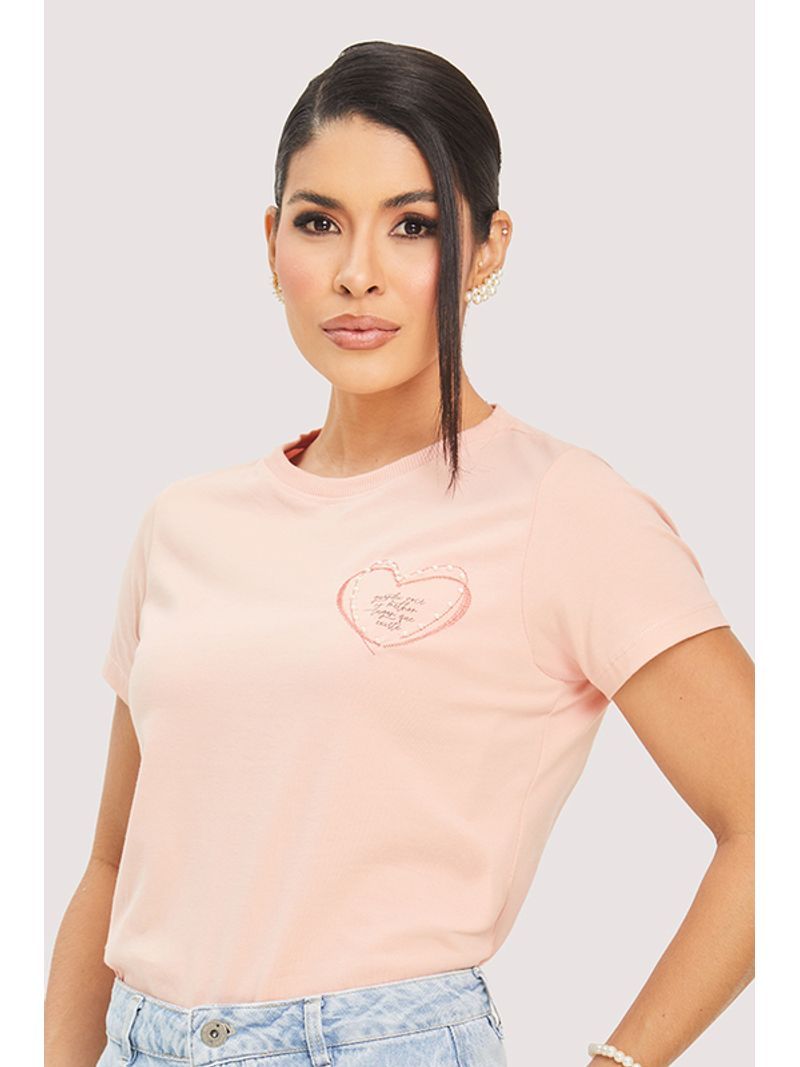 Blusa Guardei Voce No Melhor Lugar Rosa M