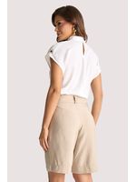 Conjunto De Blusa Com Botoes E Gola Com Estampado / Cinza 36