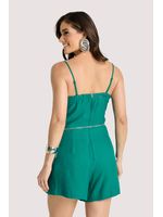 Macacao Curto Com Dobroes Verde 46