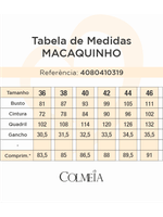 Macacao Curto Com Dobroes Verde 46