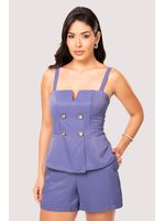 Conjunto De Blusa Com Alca E Short Rosa 40