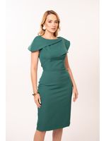 Vestido Plano Com Dobraduras Amarelo 38