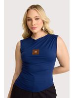 Blusa Regata Com Franzidos Off White P