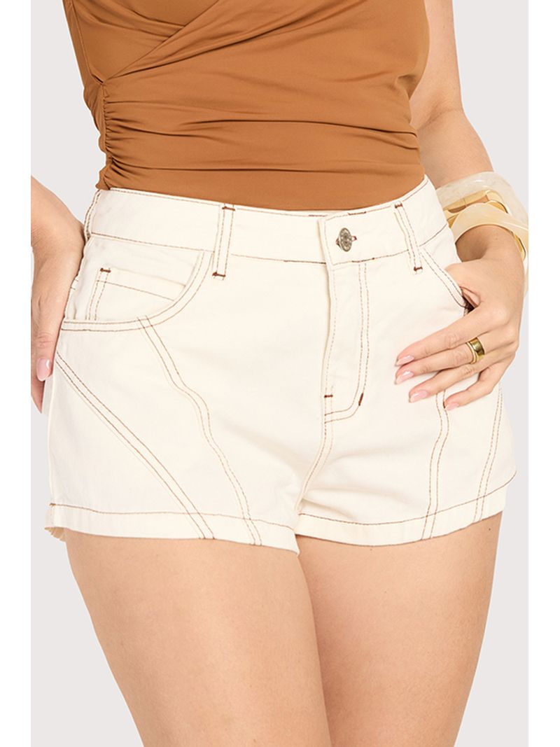 Short Curto Com Recortes Off White 38