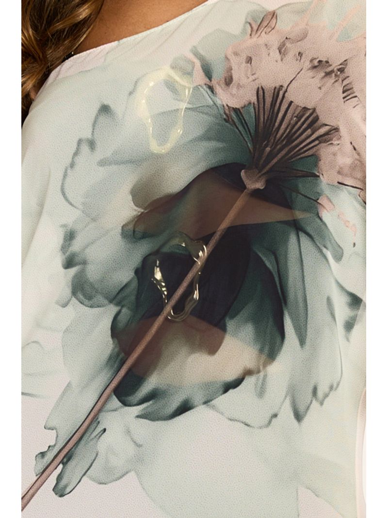 Vestido Plano Saida De Praia Midi Ombro So Estampado 40