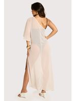 Vestido Plano Saida De Praia Midi Ombro So Estampado 40