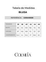 Blusa Cropped Com Gola Em Vies Estampado 38