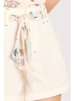 Short Color Com Lenco Off White / Azul 44