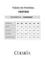 Vestido Midi Com Vivos Off/azul 38